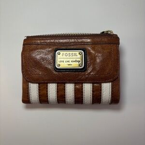 Fossil Leather Wallet Long Live Vintage1954